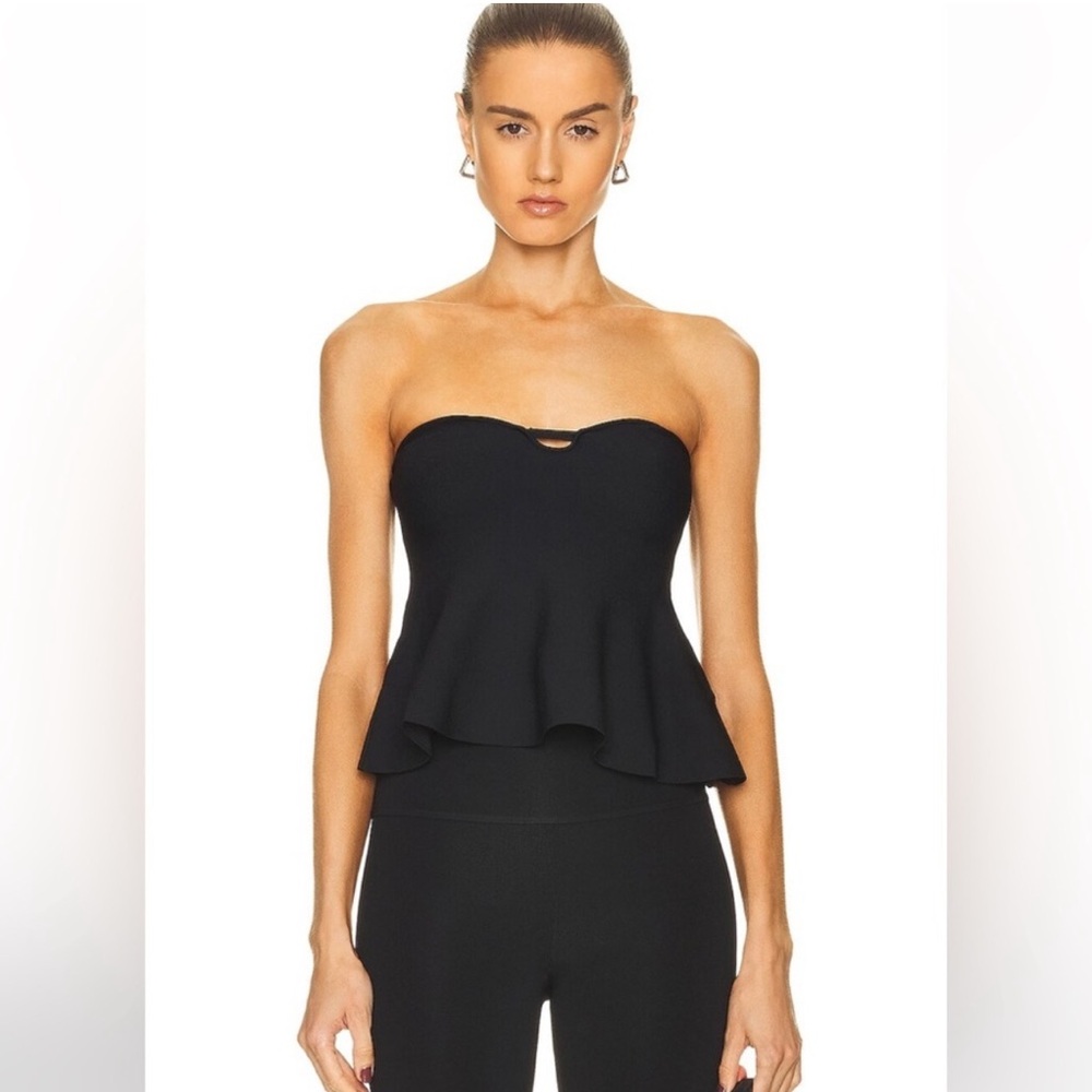 Blouses Stella McCartney Strapless Minimalist Bustier Top in Black (EU 38)